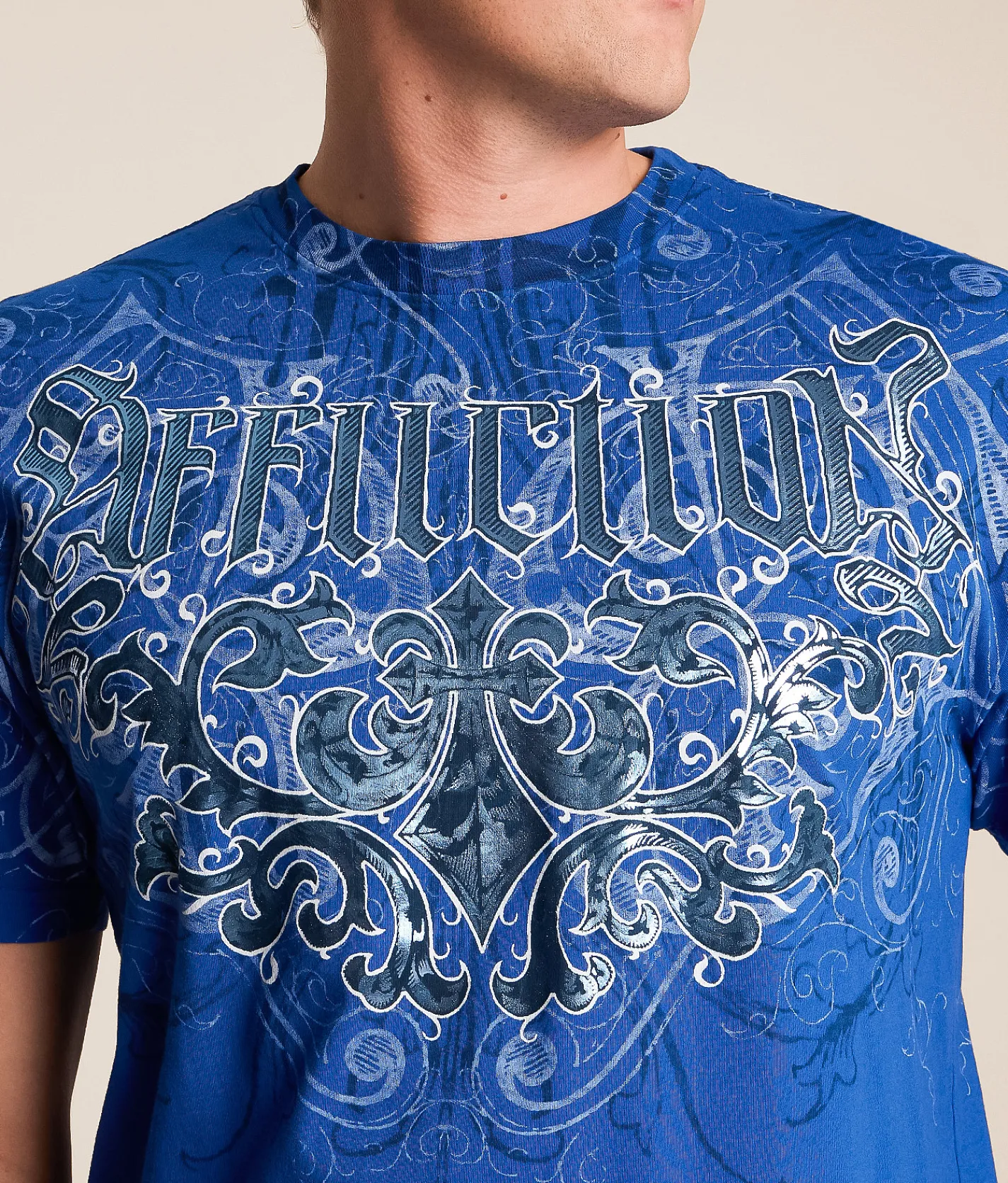 Affliction Artifact T-Shirt Dark Blue Reactive Best