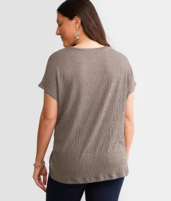 Tops | White Crow Ashley Front Knit Top Withered Rose