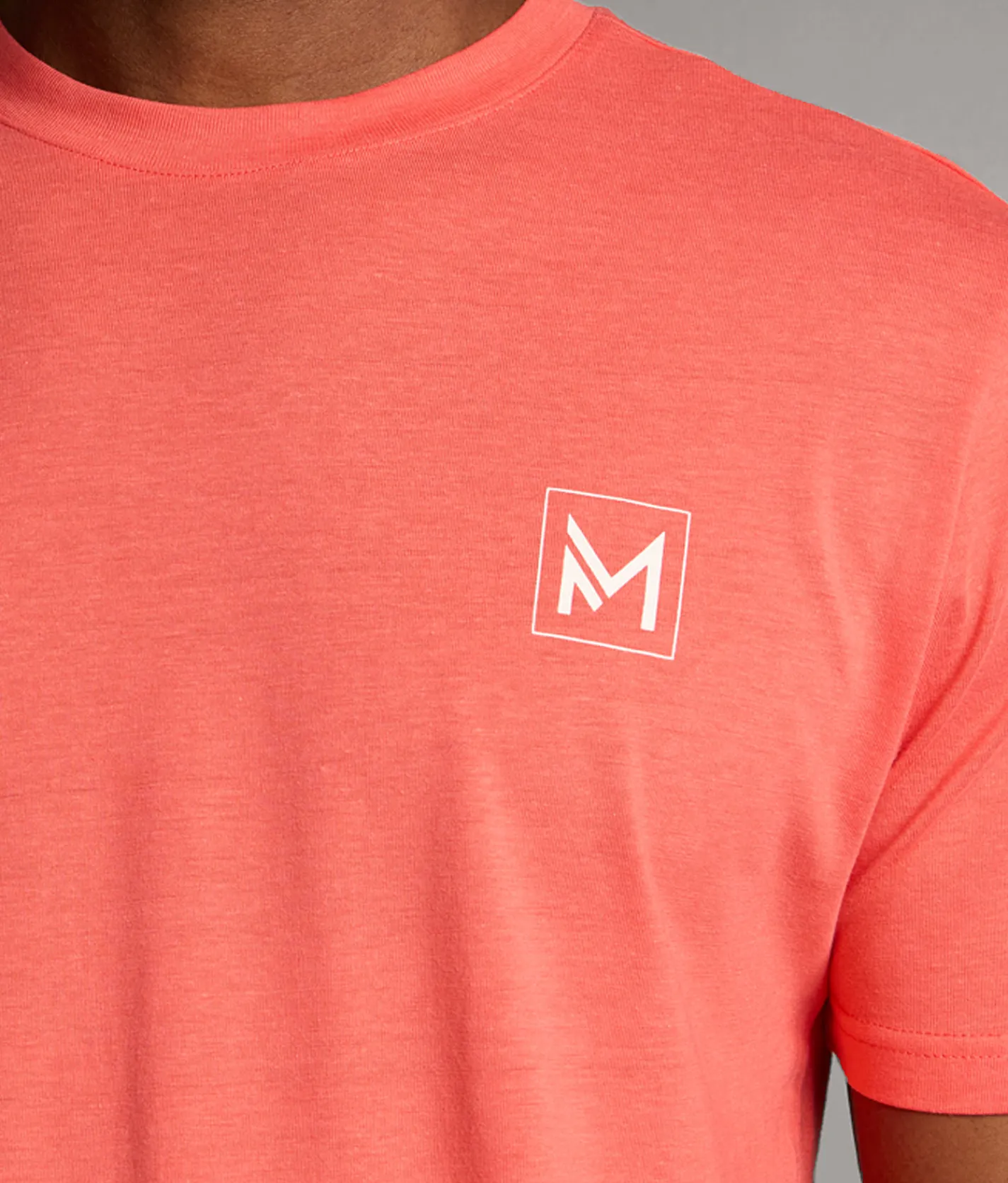 Maven Co-op Askewed Performance T-Shirt Bright Coral Hot