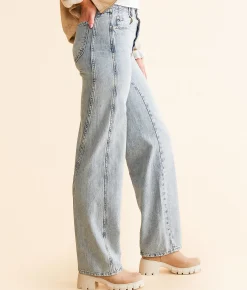 Jeans|Bottoms | Free People Aster Straight Jean Cream