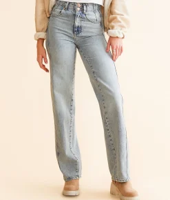 Jeans|Bottoms | Free People Aster Straight Jean Cream