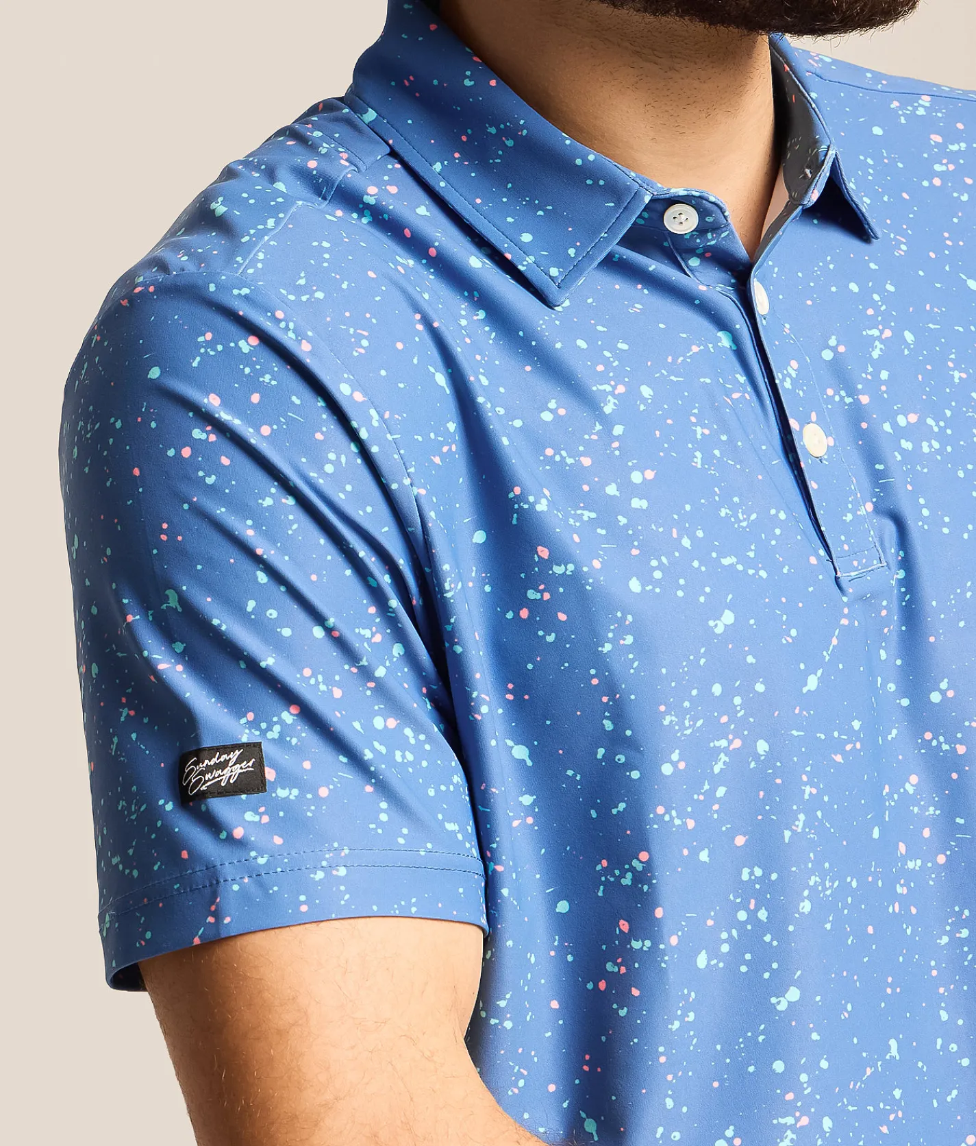 Sunday Swagger Astro Performance Polo Blue Discount