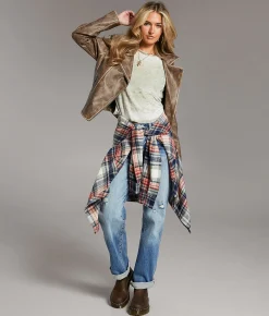Coats & Jackets | BKE Asymmetrical Faux Leather Moto Jacket Brown