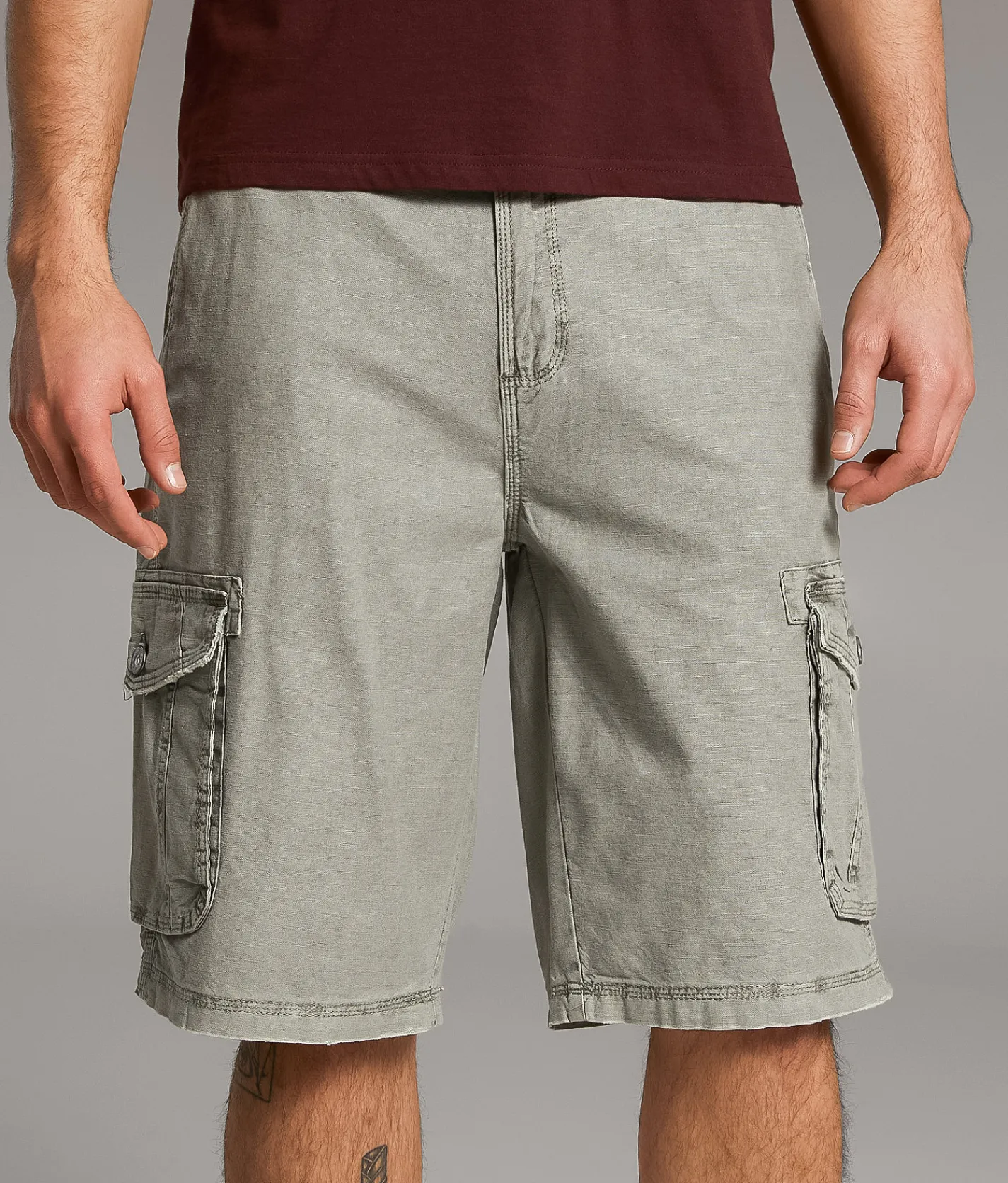 BKE Athletic Cargo Short Light Grey Best