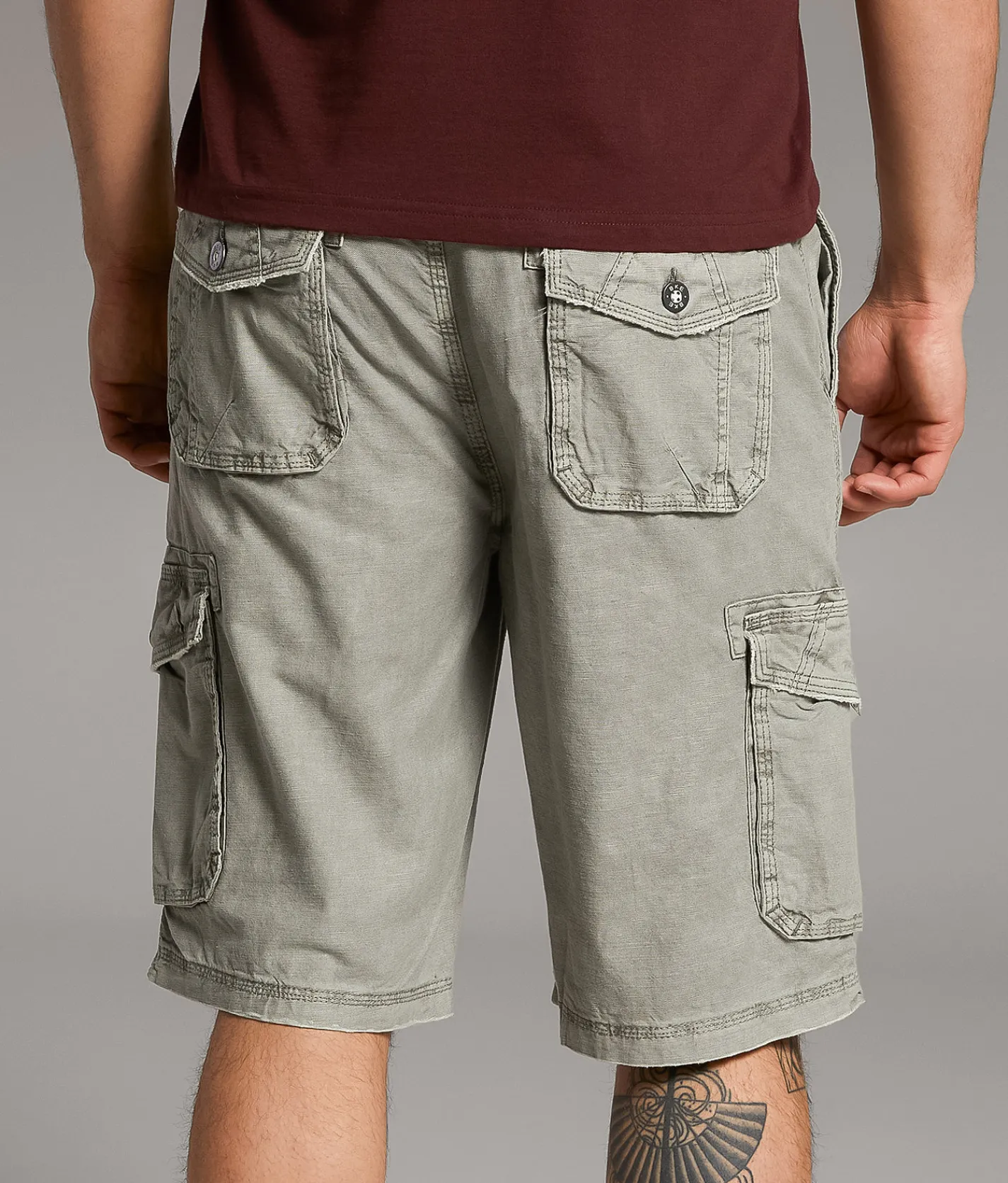 BKE Athletic Cargo Short Light Grey Best