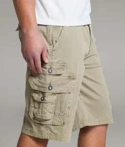 BKE Athletic Cargo Stretch Short Chinchilla Discount