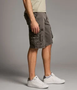 BKE Athletic Cargo Stretch Short Morally Grey Clearance