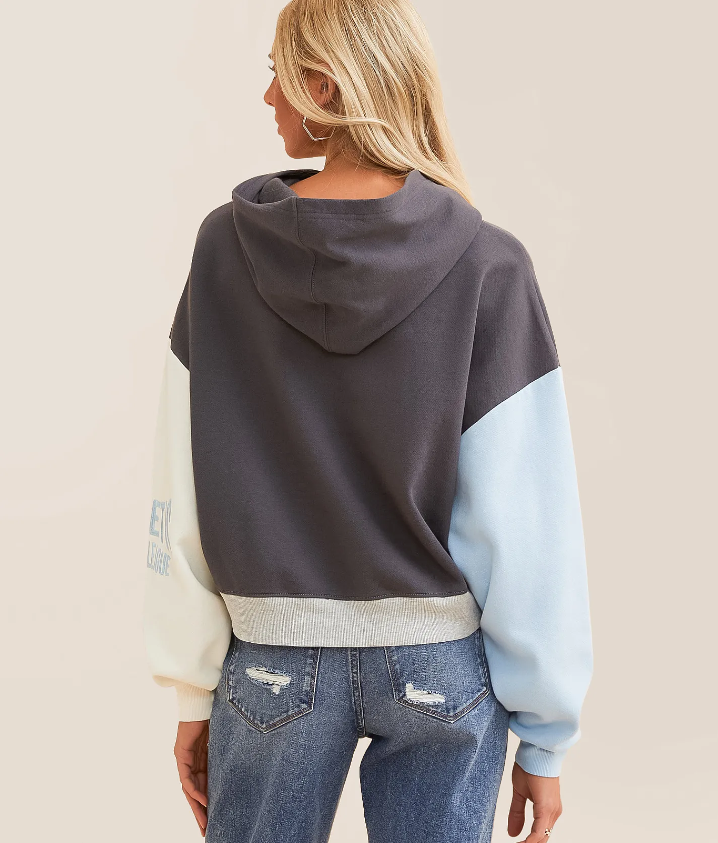 Tops | DH Apparel Athletic Cropped Sweatshirt Washed Black