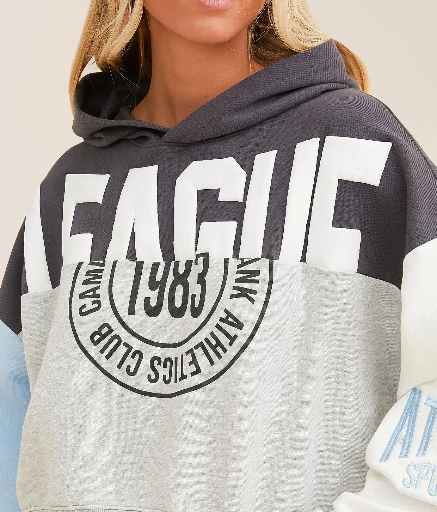 Tops | DH Apparel Athletic Cropped Sweatshirt Washed Black