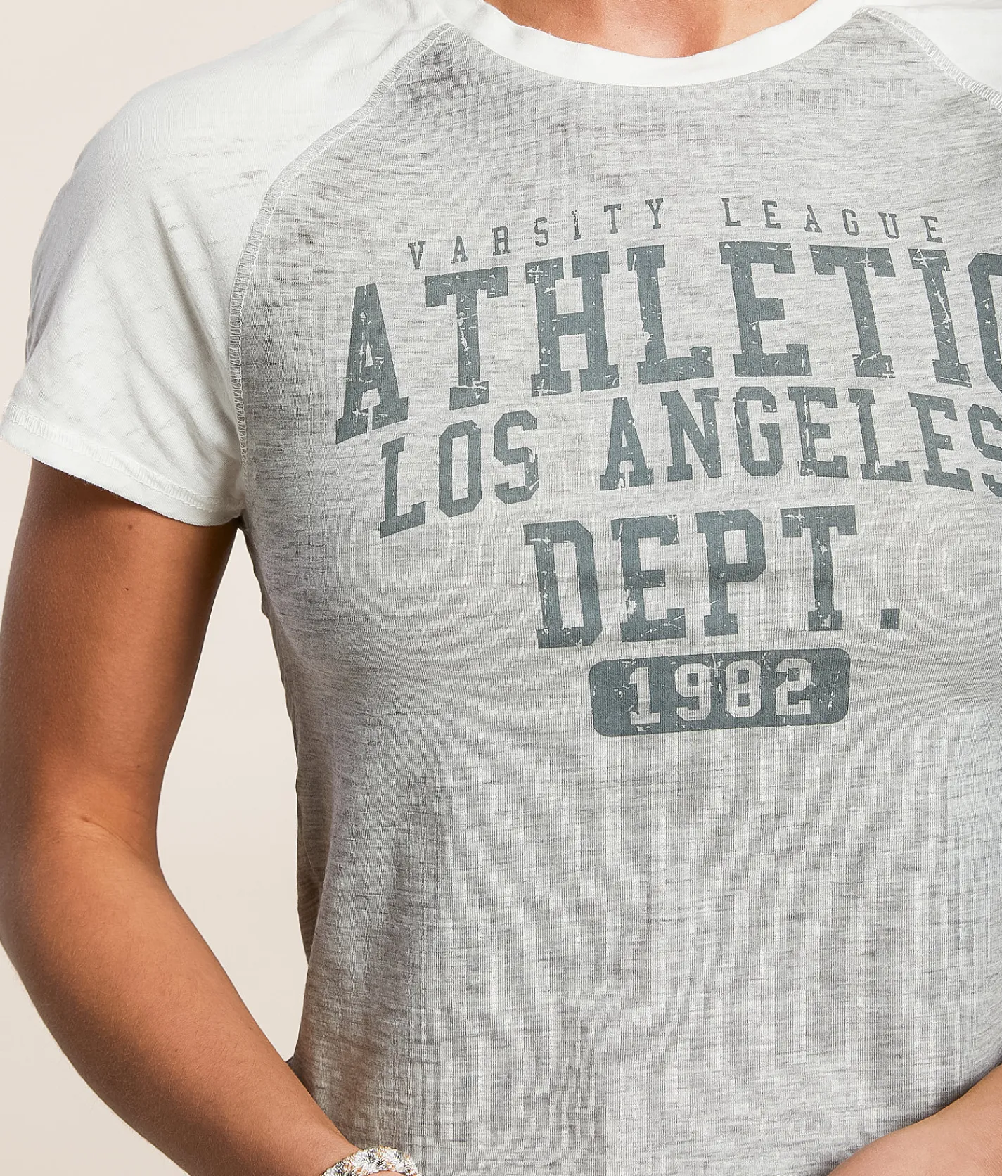 Tops | FITZ + EDDI Athletic Dept. Raglan T-Shirt Heather Grey