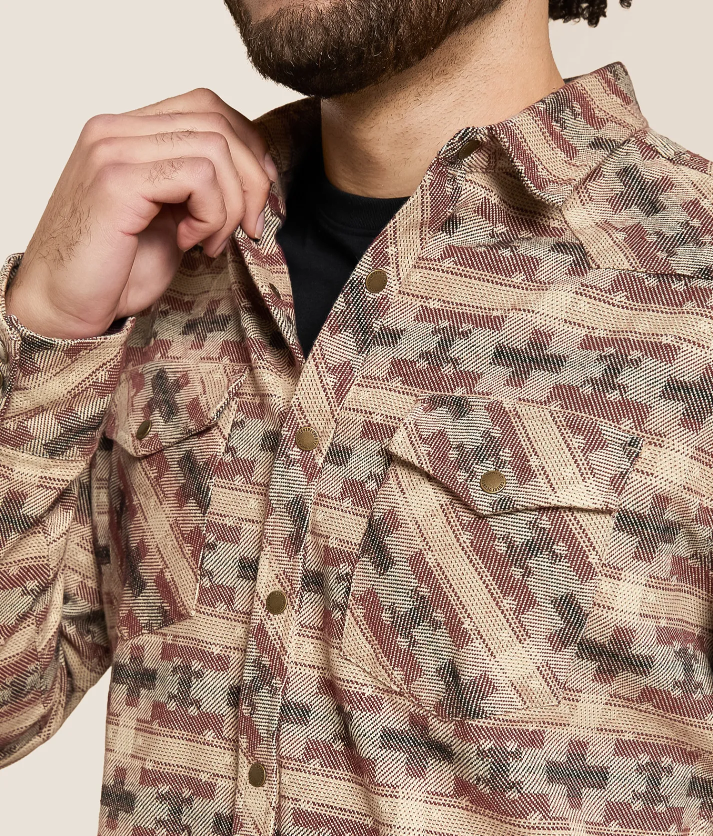 Tops | Gentry County Athletic Flannel Shirt Tan Red