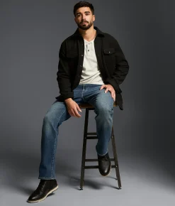 Tops | Outpost Makers Athletic Flannel Shirt Black