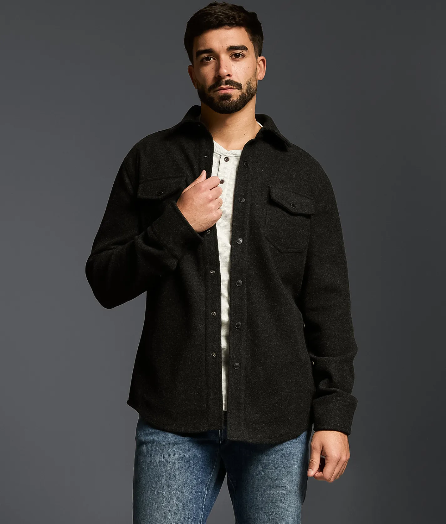 Tops | Outpost Makers Athletic Flannel Shirt Black