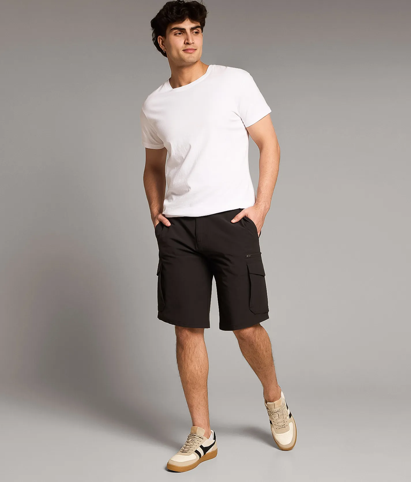 BKE Athletic Hybrid Cargo Stretch Short Moonless Night Discount