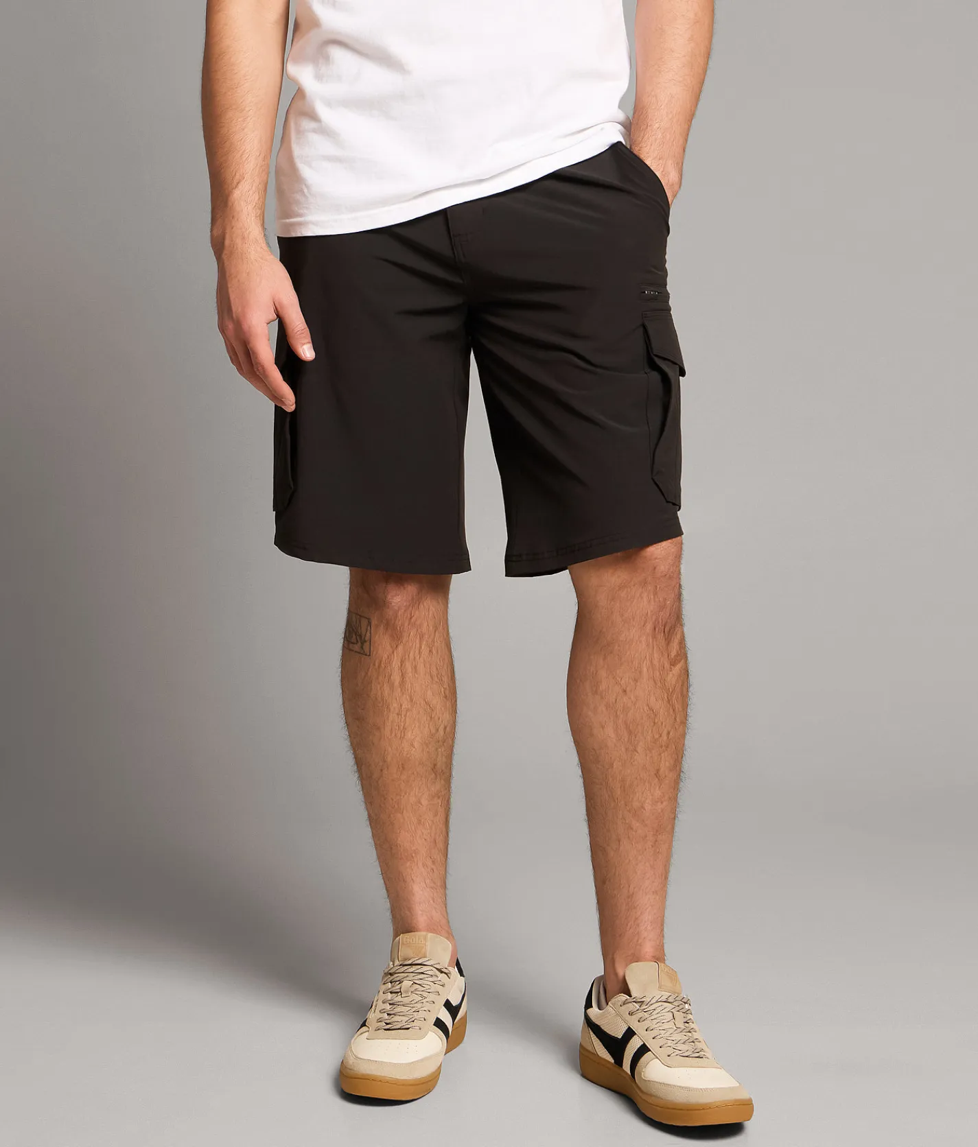 BKE Athletic Hybrid Cargo Stretch Short Moonless Night Discount