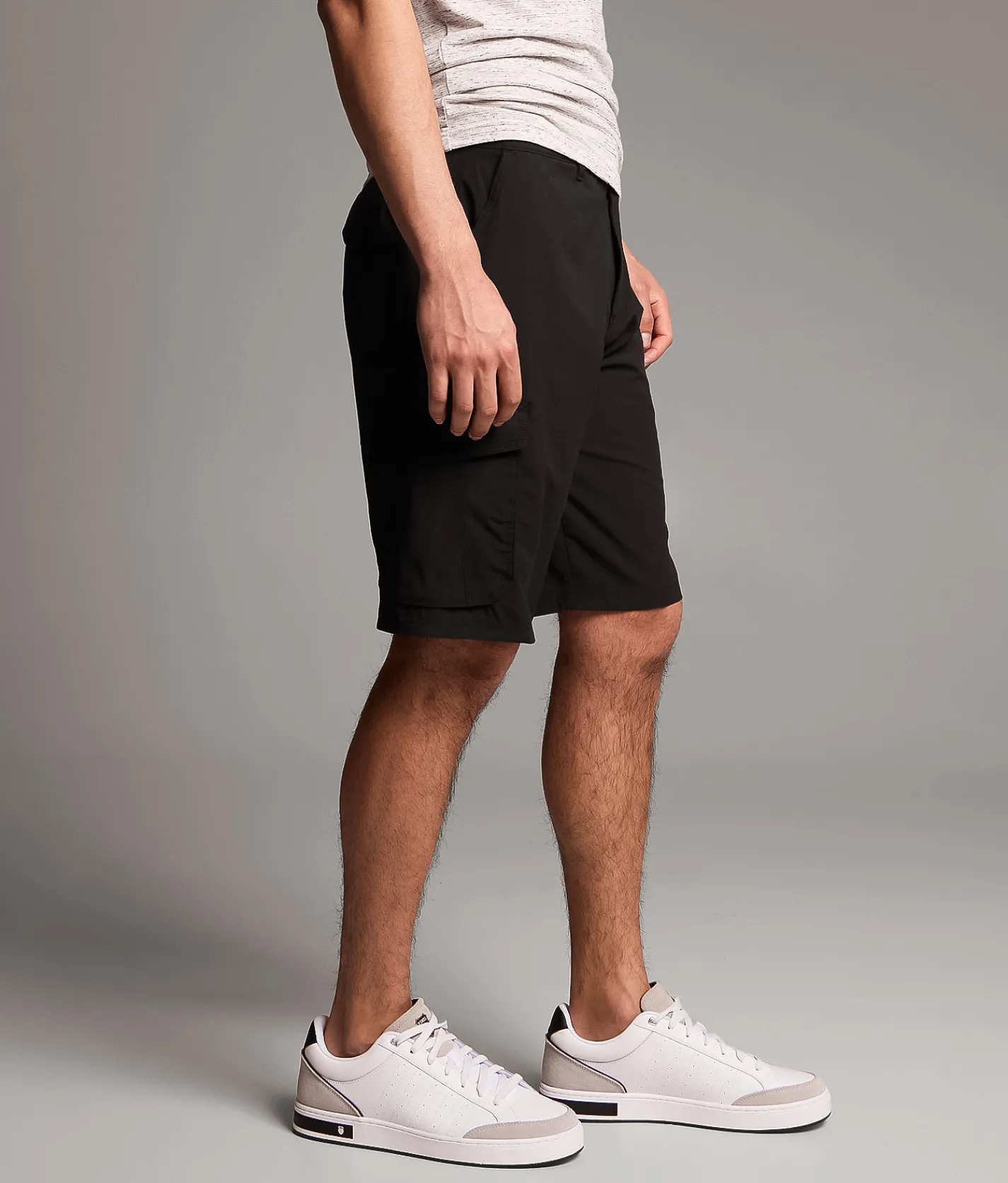 BKE Athletic Hybrid Cargo Stretch Short Black