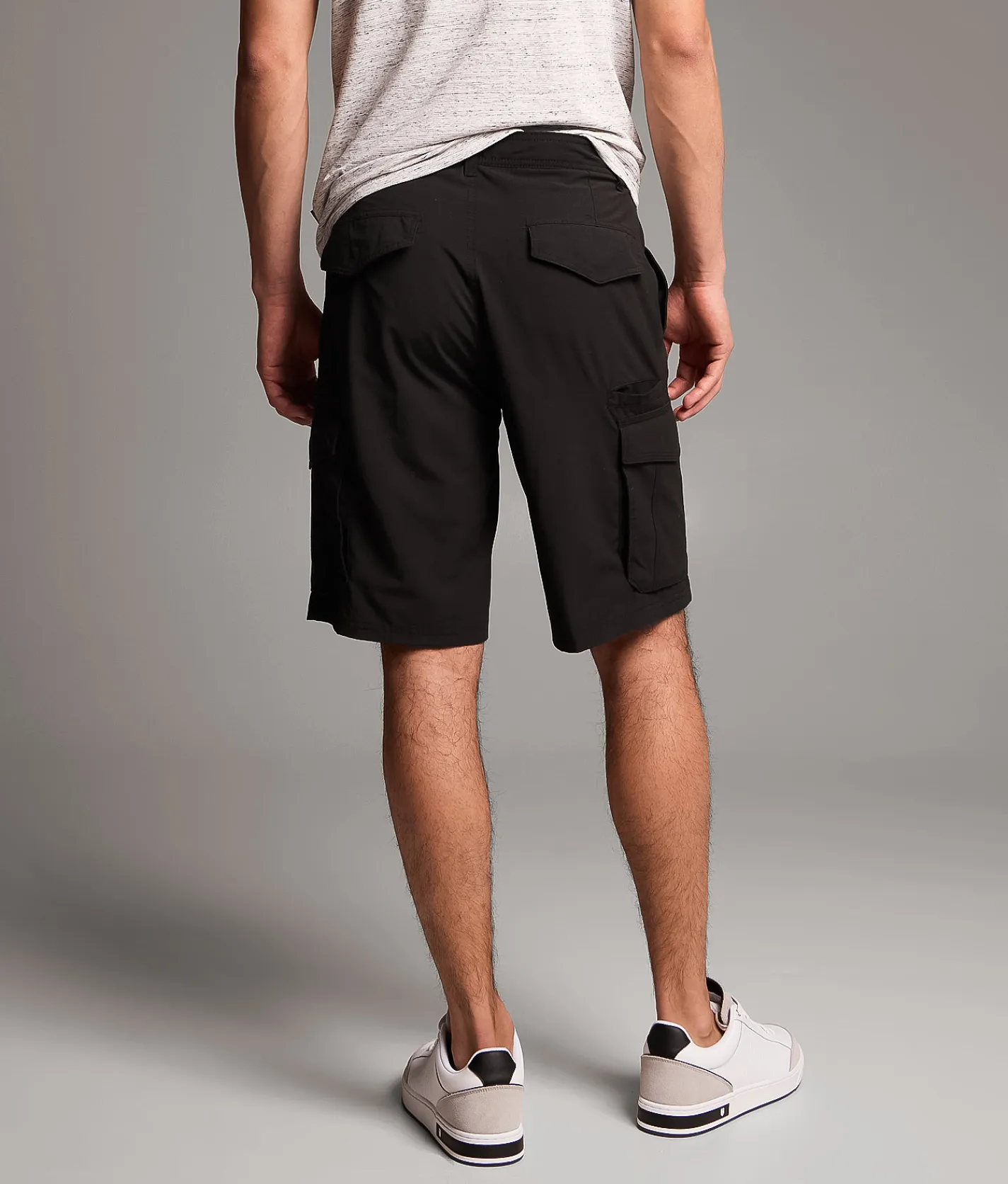 BKE Athletic Hybrid Cargo Stretch Short Black