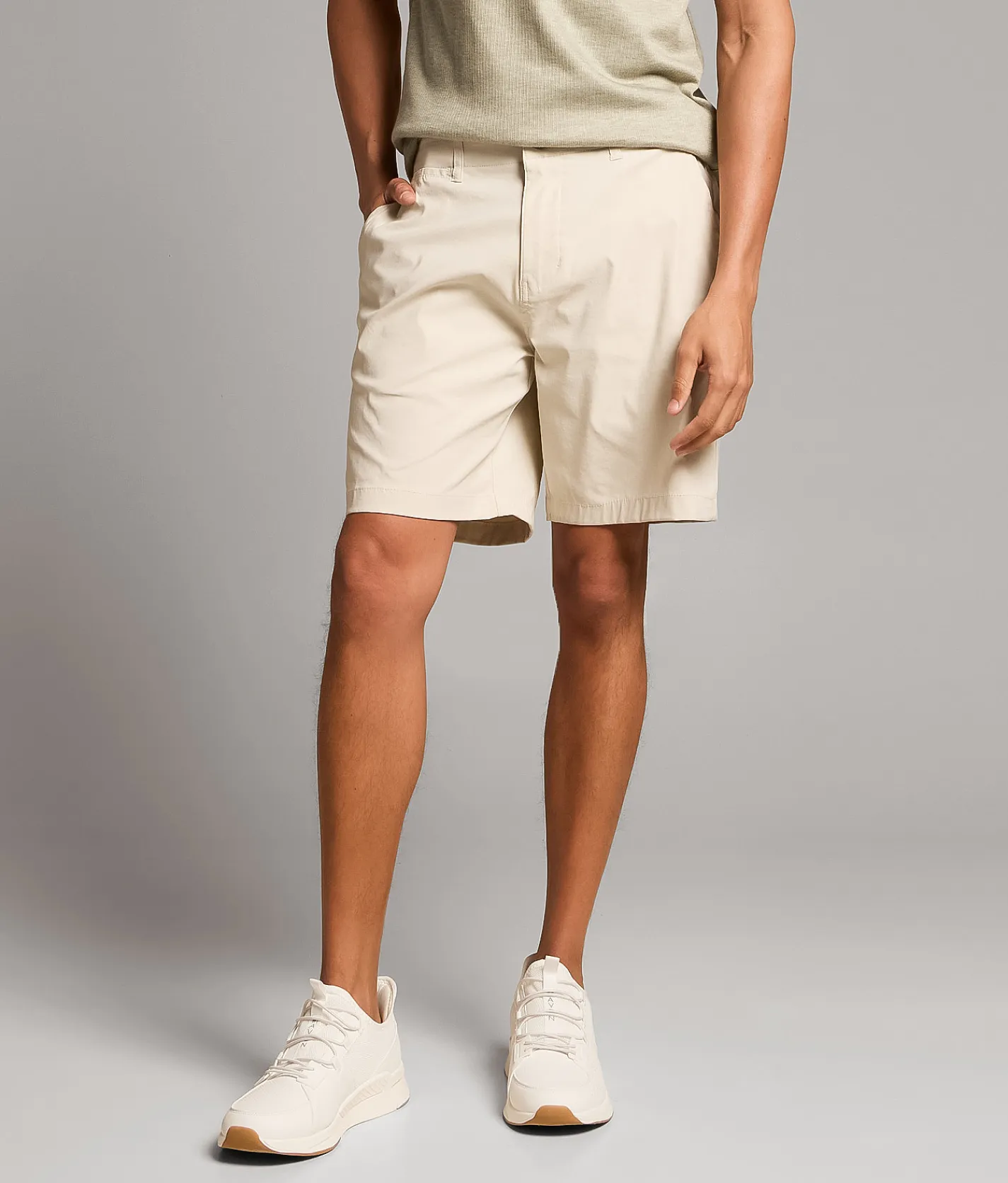 Bottoms|Shorts | BKE Athletic Hybrid Stretch Short Pumice Stone