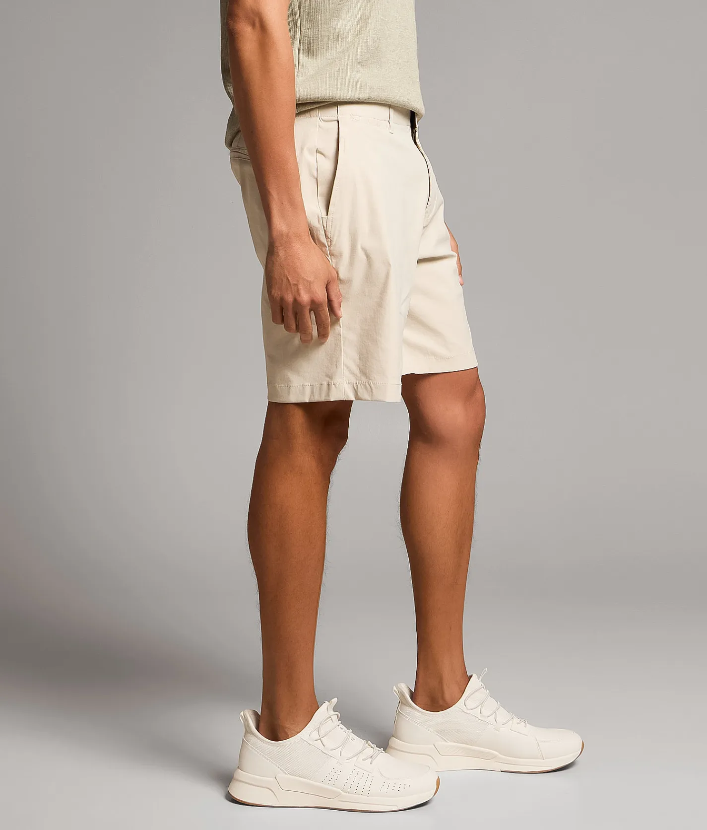 Bottoms|Shorts | BKE Athletic Hybrid Stretch Short Pumice Stone