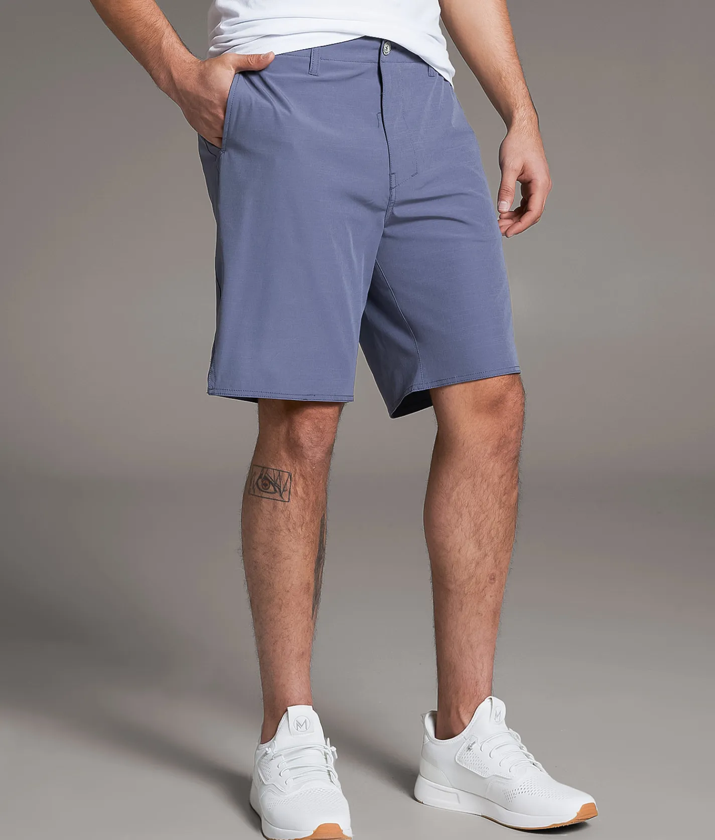 Bottoms|Shorts | BKE Athletic Hybrid Stretch Short Blue