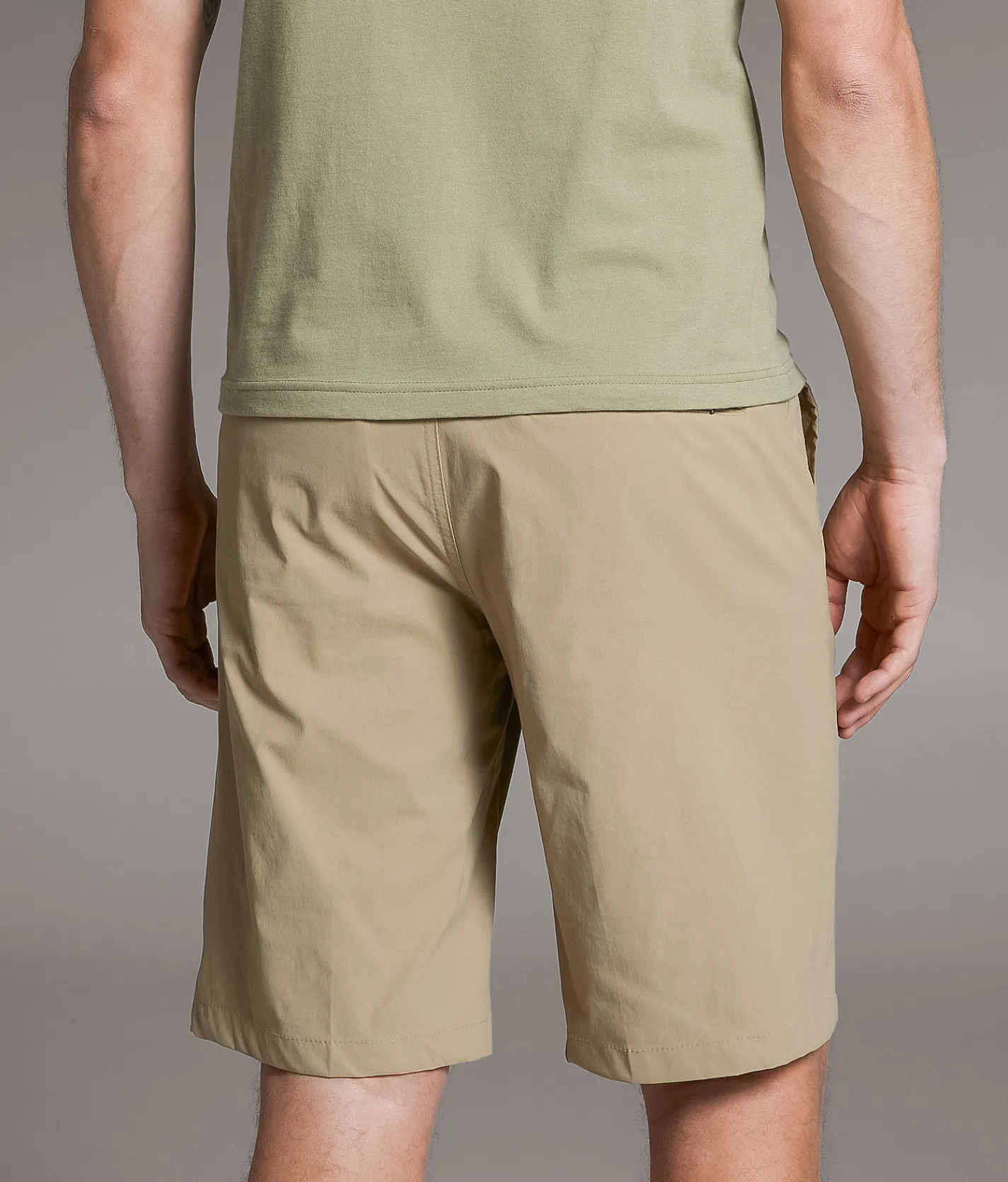 Bottoms|Shorts | BKE Athletic Hybrid Stretch Short Khaki