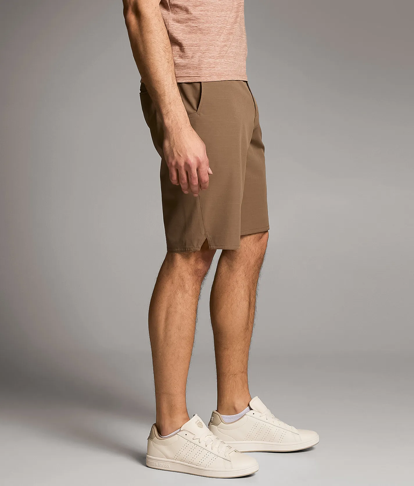 BKE Athletic Hybrid Stretch Short Walnut Sale