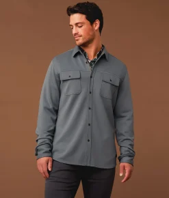Tops | Outpost Makers Athletic Knit Shirt Slate Blue