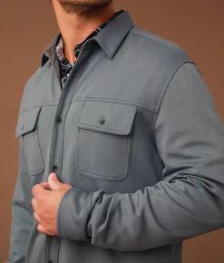 Tops | Outpost Makers Athletic Knit Shirt Slate Blue