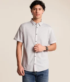 J.B. Holt Athletic Performance Knit Shirt White Grey Sale