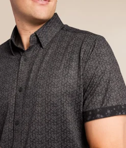 J.B. Holt Athletic Performance Knit Shirt Black Grey Discount