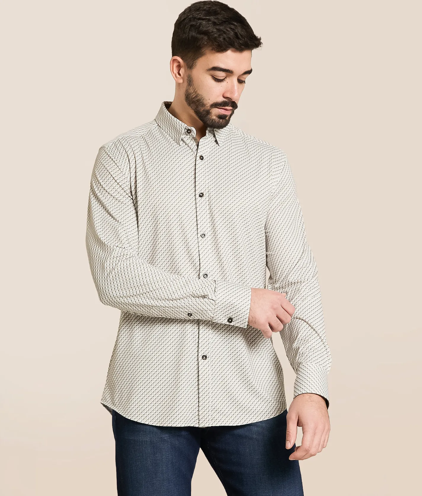 Tops | J.B. Holt Athletic Performance Knit Shirt White Tan