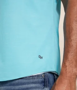 Departwest Athletic Performance Stretch Shirt Teal New