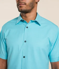 Departwest Athletic Performance Stretch Shirt Teal New