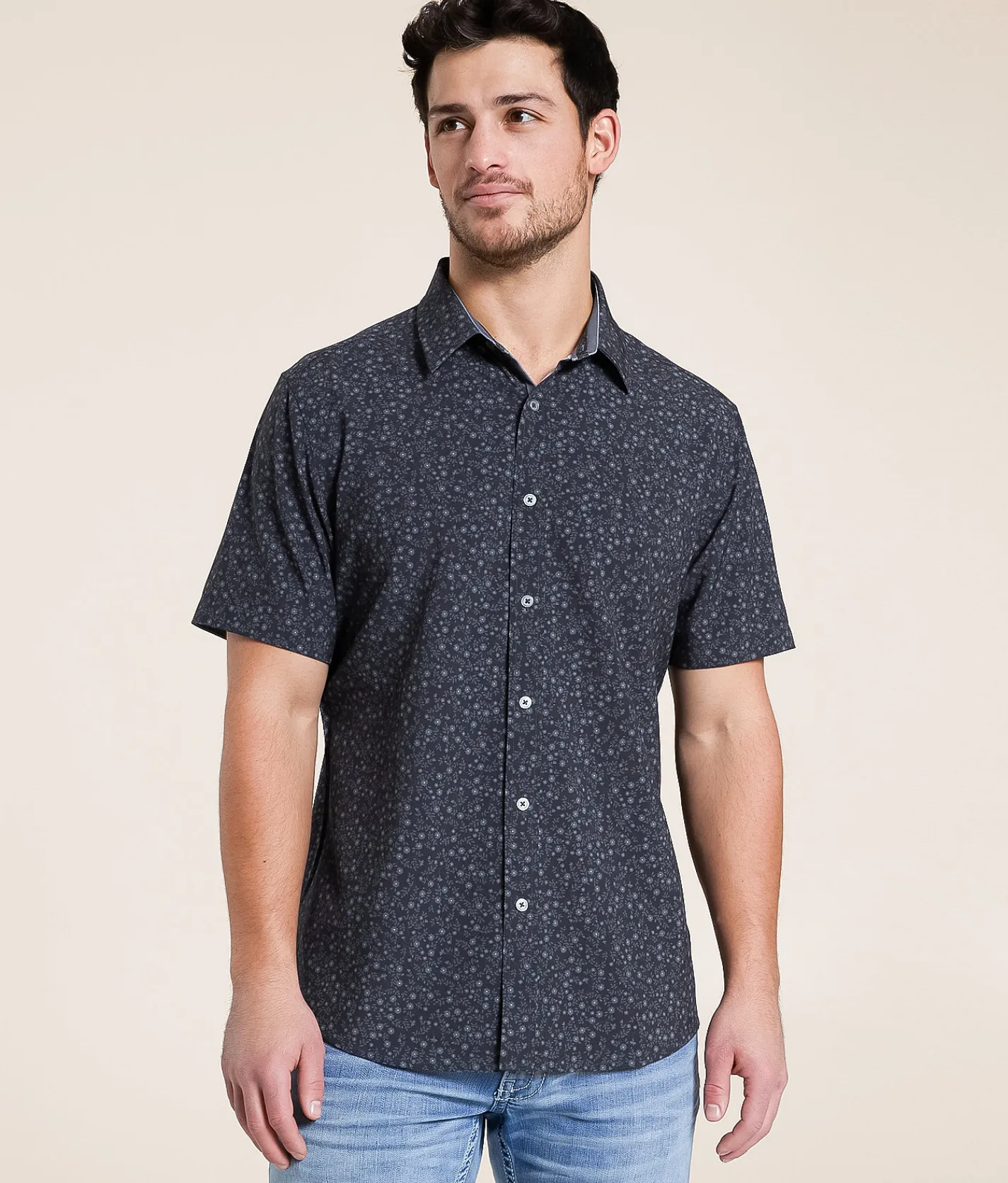 Tops | J.B. Holt Athletic Performance Stretch Shirt Black Grey