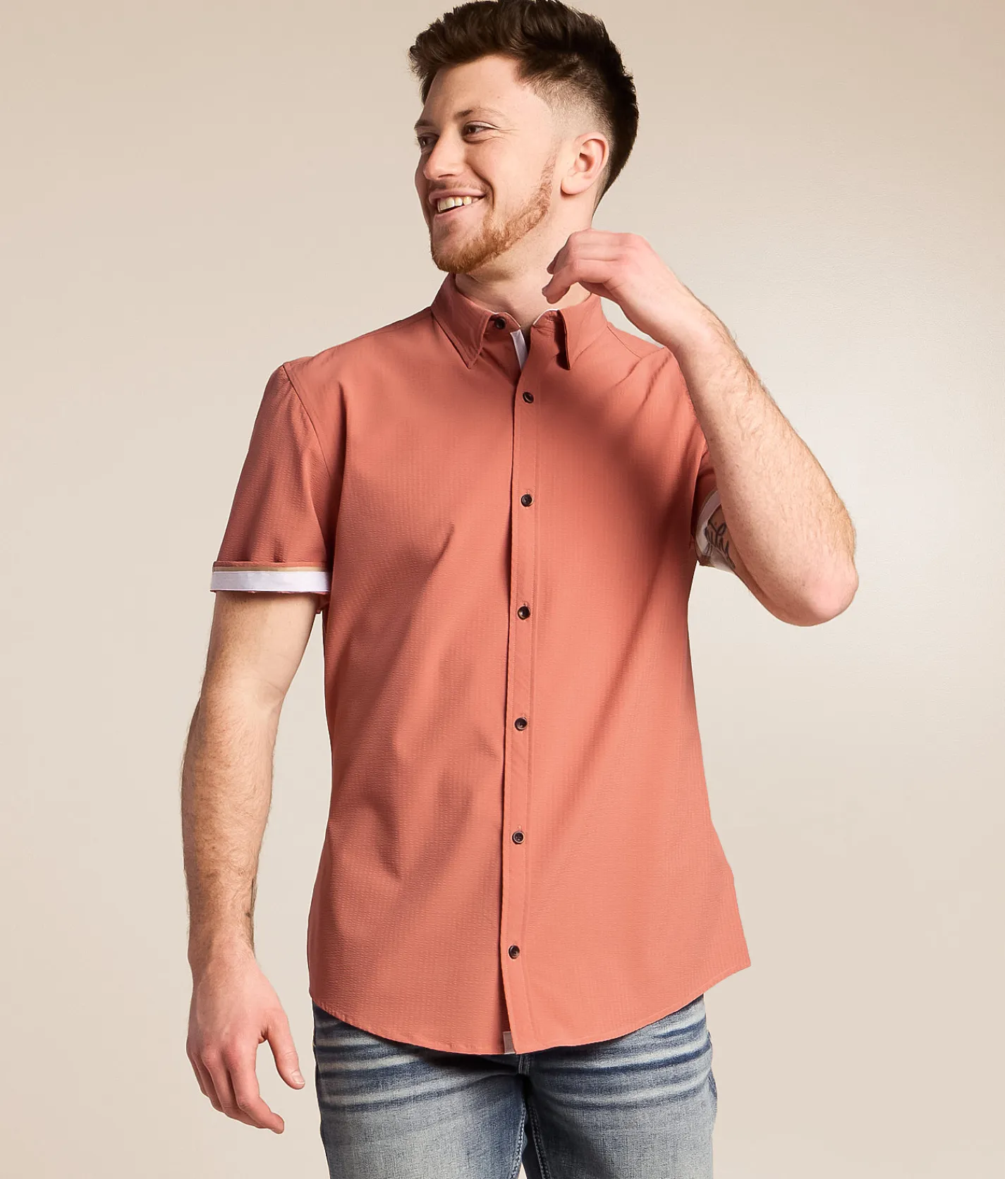 Tops | J.B. Holt Athletic Performance Stretch Shirt Brick Dust