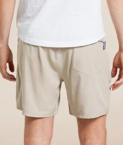 Bottoms|Activewear | BURLEBO Athletic Performance Stretch Short Khaki