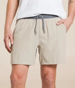 Bottoms|Activewear | BURLEBO Athletic Performance Stretch Short Khaki