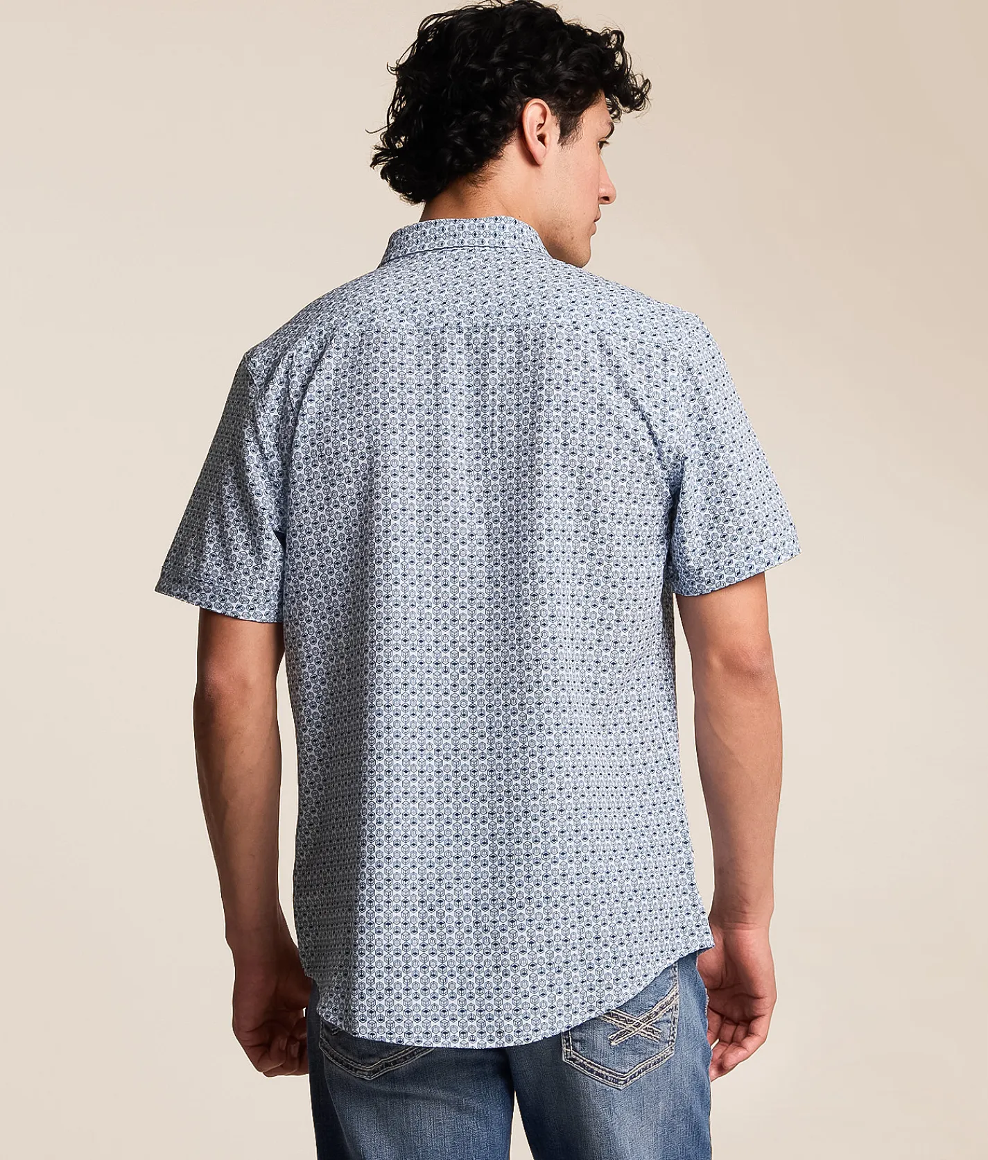 Tops | J.B. Holt Athletic Performance Stretch Shirt White Blue