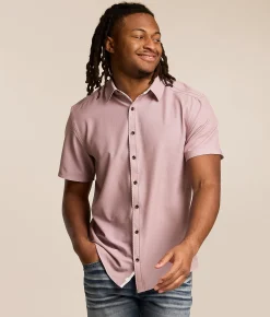 J.B. Holt Athletic Performance Stretch Shirt Mauve Grey Clearance