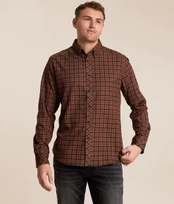 Tops | J.B. Holt Athletic Performance Stretch Shirt Rust Black