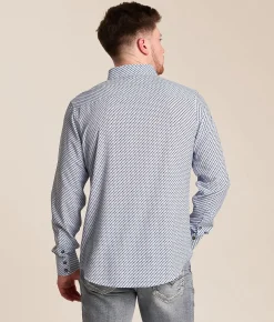 J.B. Holt Athletic Performance Stretch Shirt White Light Blue Outlet