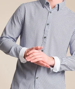 J.B. Holt Athletic Performance Stretch Shirt White Light Blue Outlet