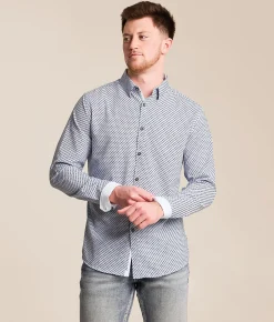 J.B. Holt Athletic Performance Stretch Shirt White Light Blue Outlet