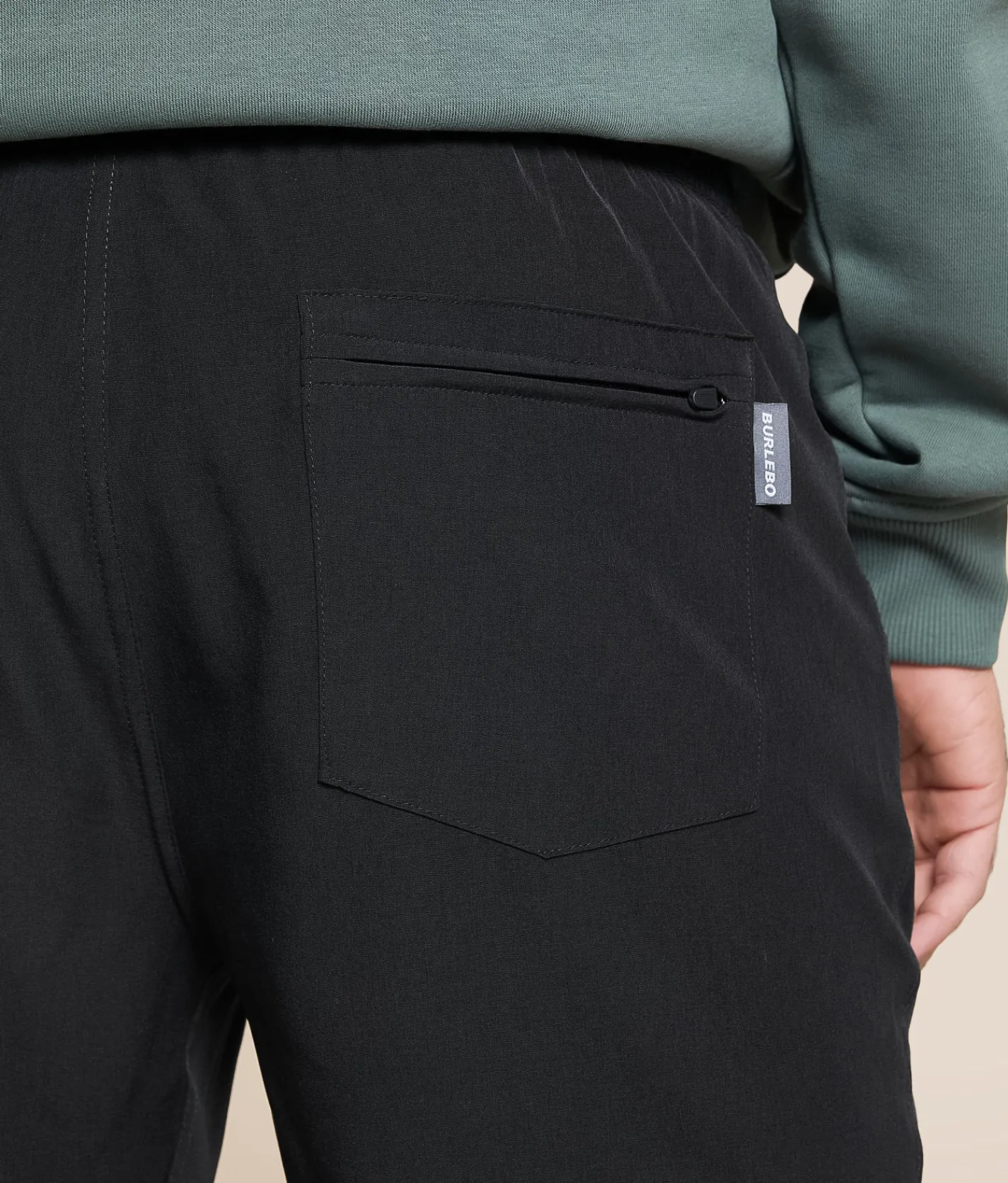 BURLEBO Athletic Performance Stretch Short Heather Black Outlet