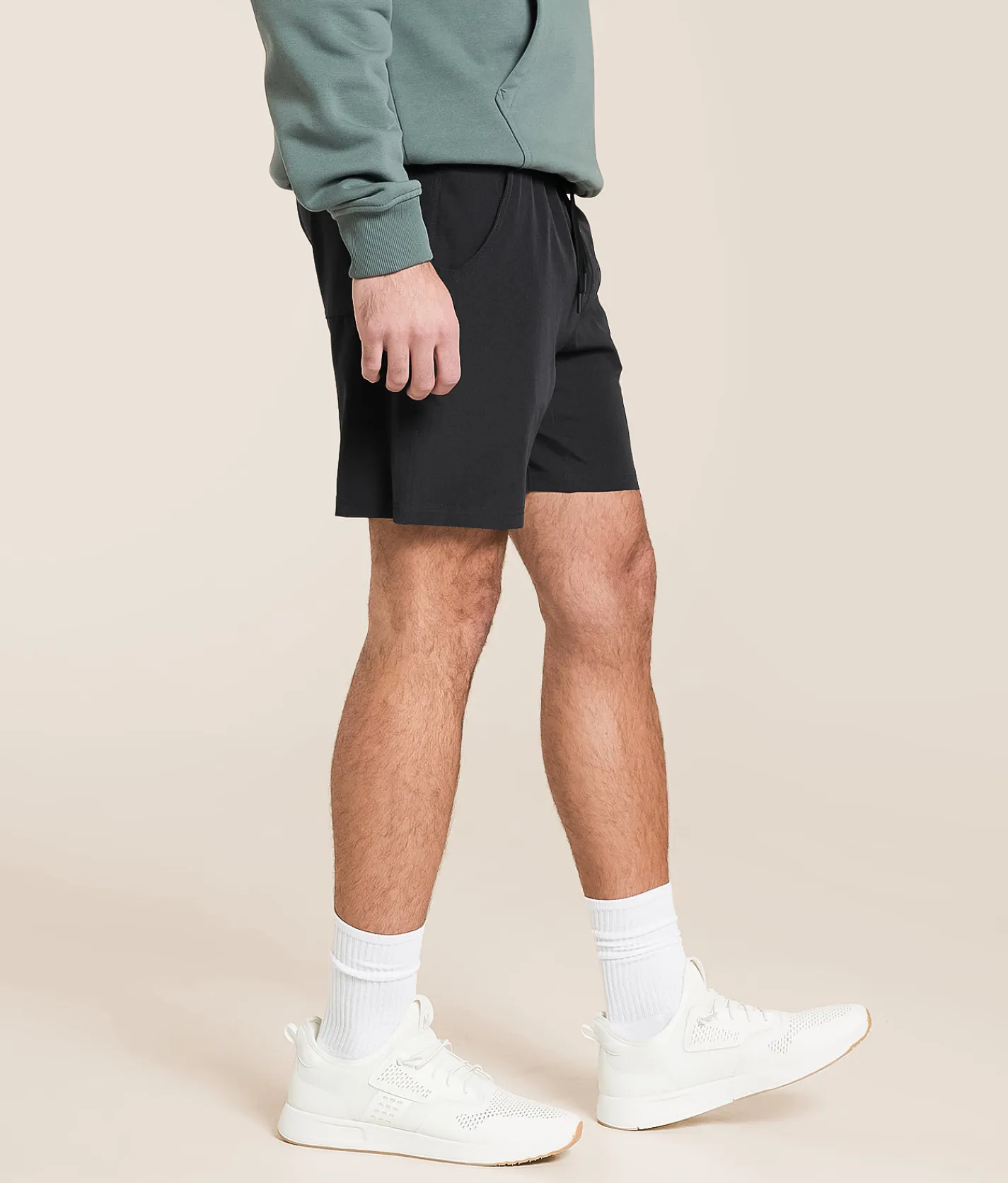 BURLEBO Athletic Performance Stretch Short Heather Black Outlet