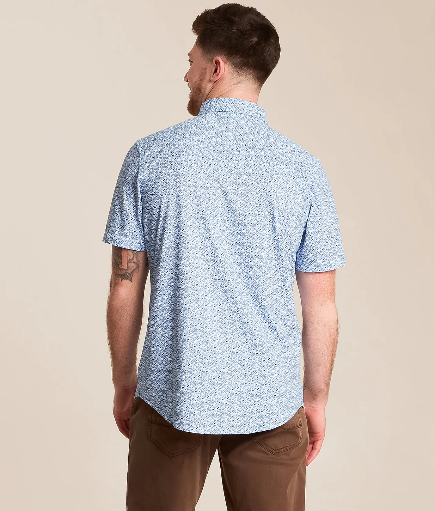 Tops | J.B. Holt Athletic Performance Stretch Shirt Light Blue White