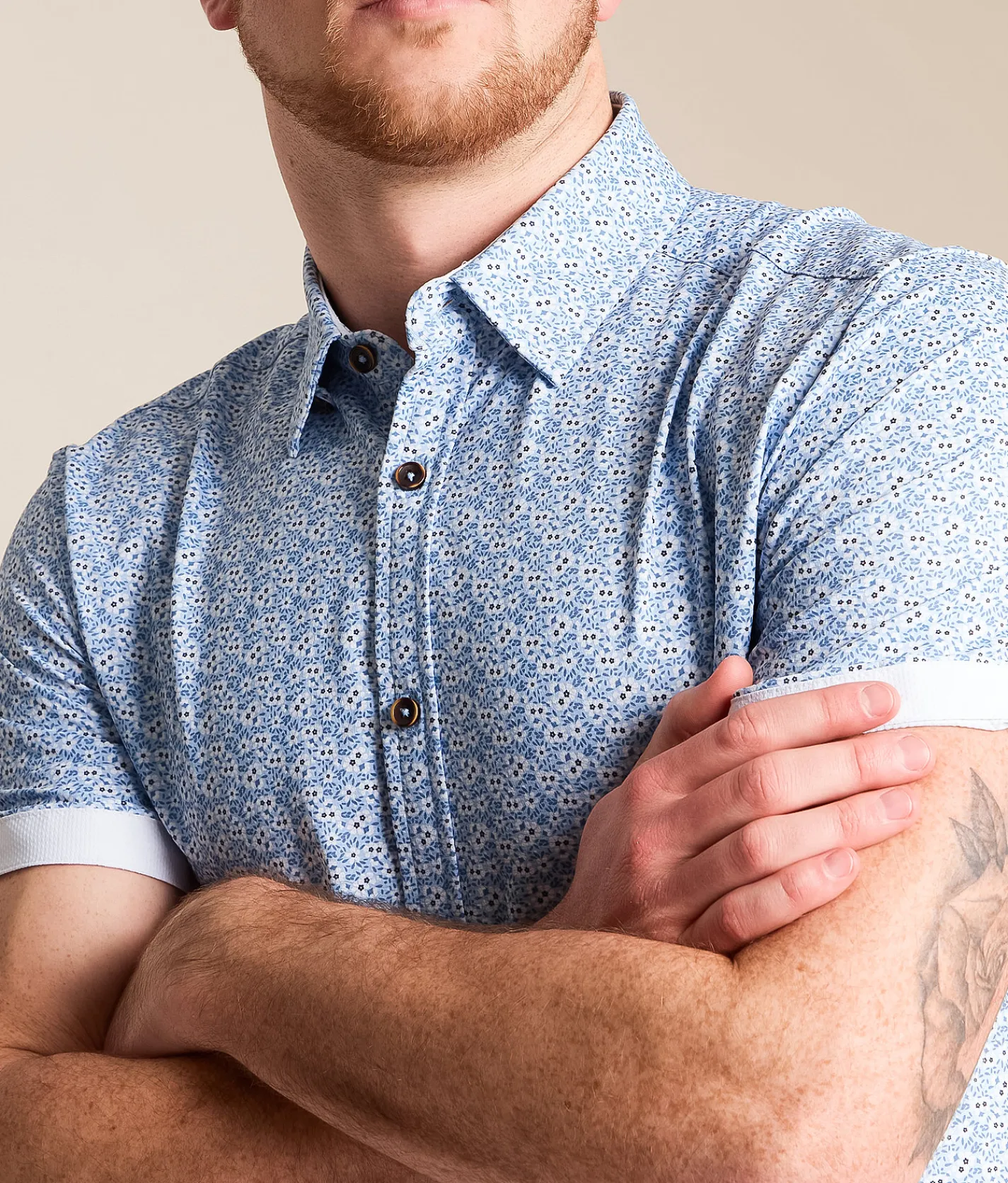 Tops | J.B. Holt Athletic Performance Stretch Shirt Light Blue White
