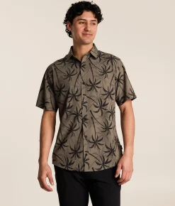 Tops | Departwest Athletic Performance Stretch Shirt Brown Black