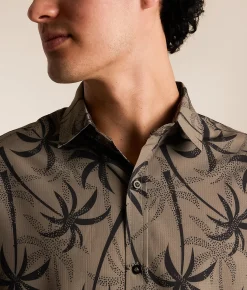 Tops | Departwest Athletic Performance Stretch Shirt Brown Black