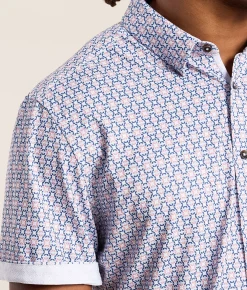 Tops | J.B. Holt Athletic Performance Stretch Shirt White Blue